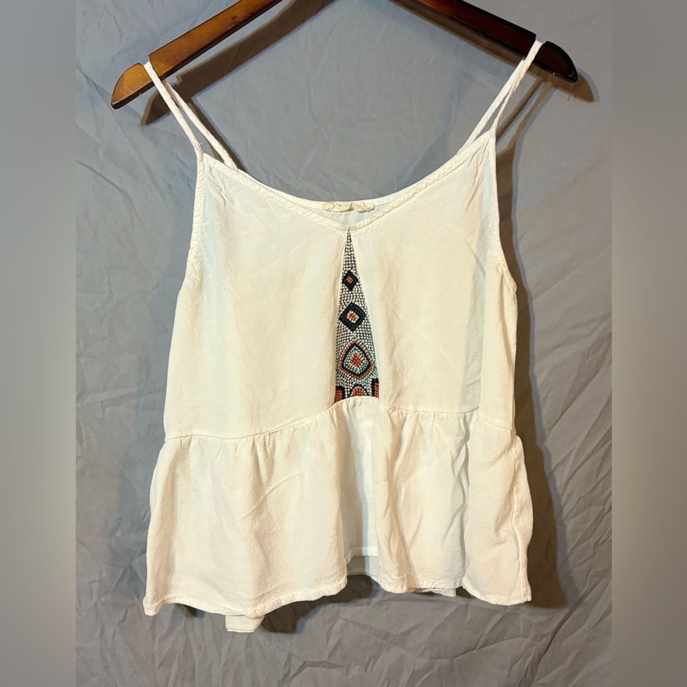 Elodie Cream Camisole with Colorful Embroidery